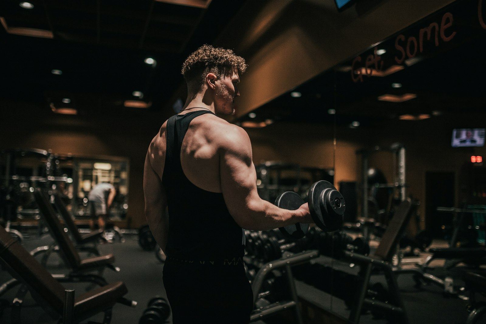 Gym floor with machines
